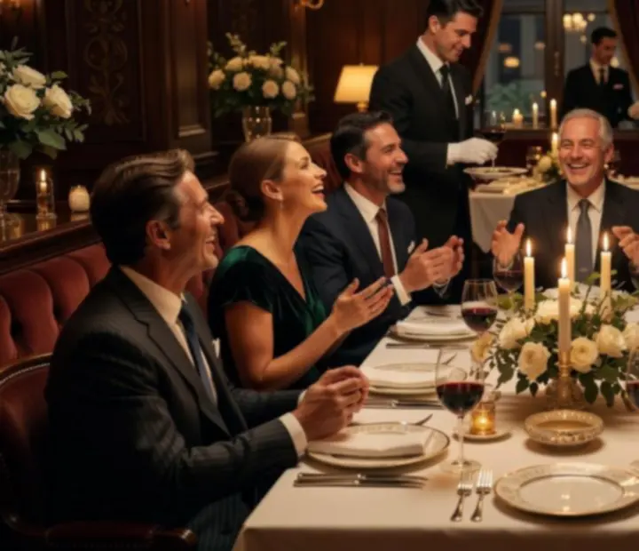 Goście podczas eleganckiego wieczoru w restauracji Nocastrella