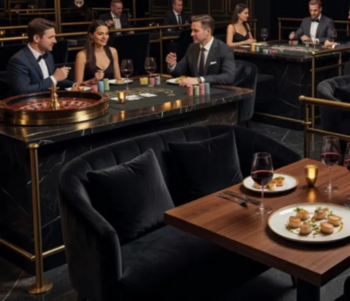 Elegancka kolacja degustacyjna w restauracji z motywem kasynowym Nocastrella